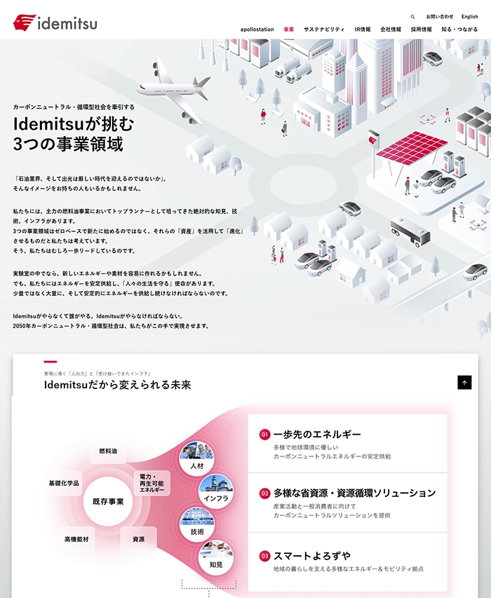 №039 IDEMITSU-出光興産-2050年-変革をカタチに| Webサイト100選